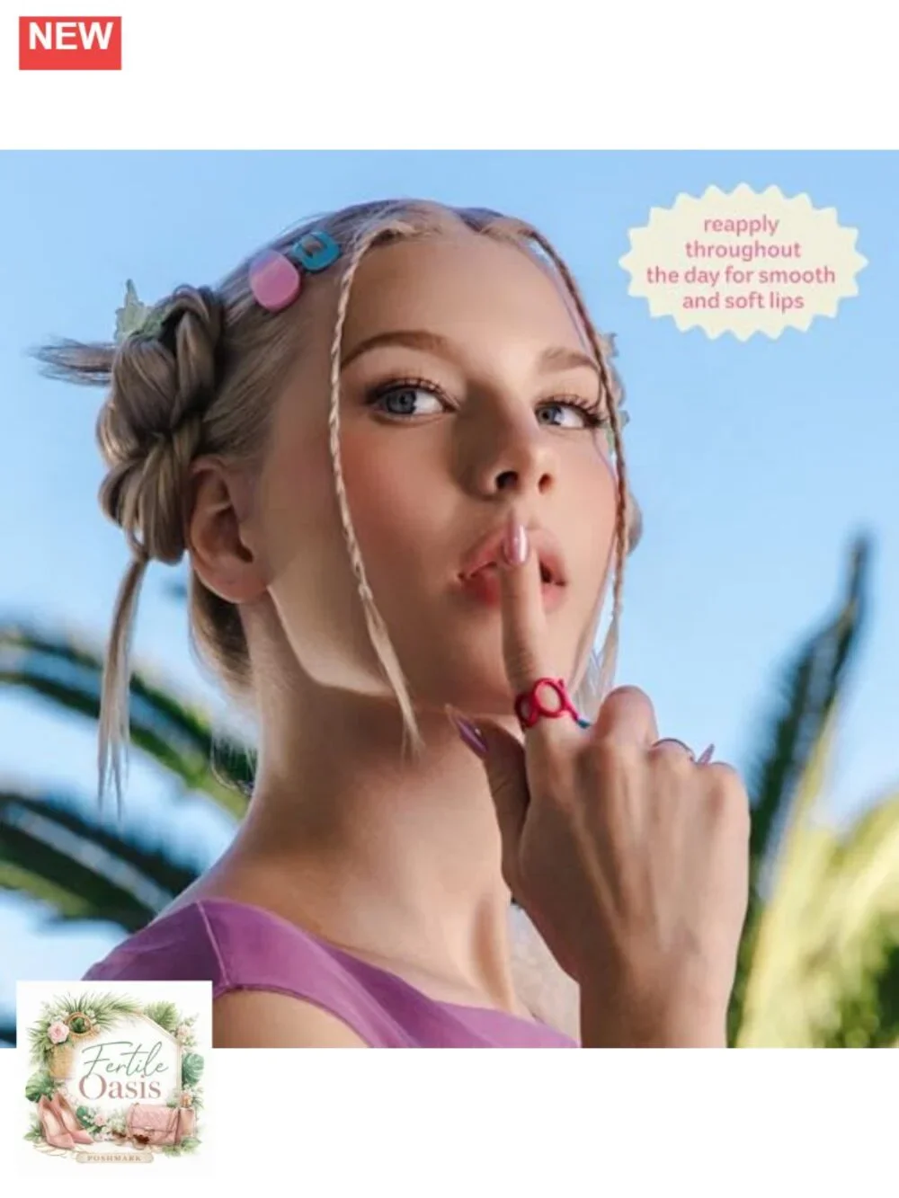 Plush Pout Lip Butter with Keychain Charm, Hydrating Squalane & Peptides